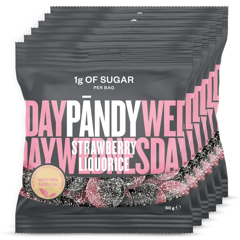 Pändy Candy Strawberry Liquorice - 6x50g.