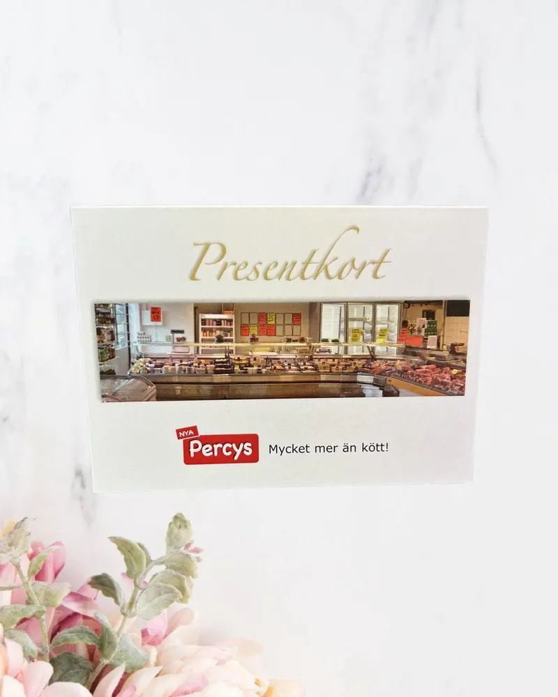 Percys Kött Presentkort för användning i butik