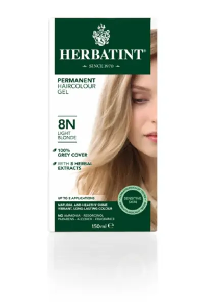 Permanent hårfärg, 8N Light Blonde, 150 ml
