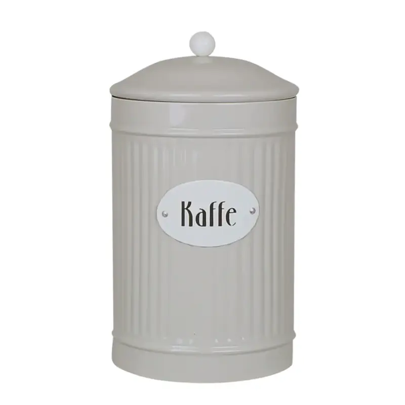 Plåtburk Hugo Kaffe Beige