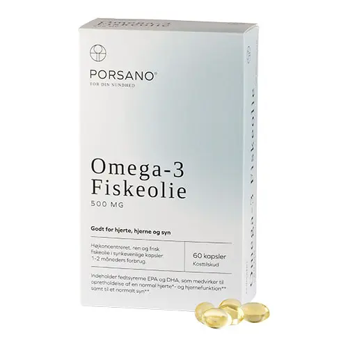 Porsano Omega-3 Fiskolja | 60 kapslar