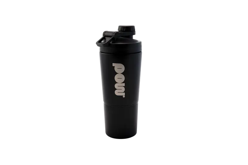POW Proteinshaker i rostfritt stål