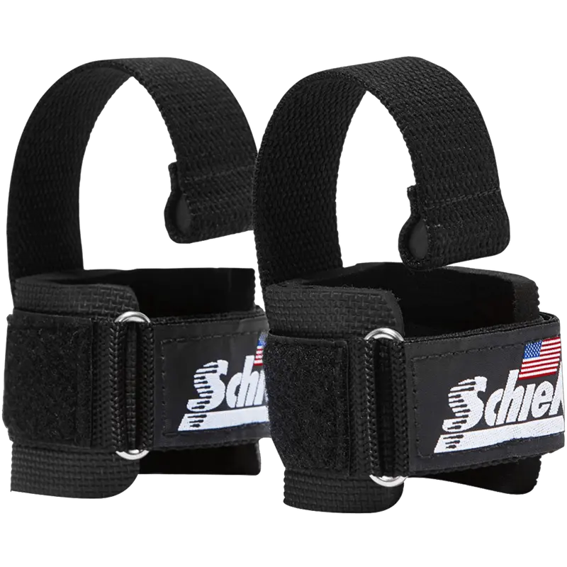 Power Lifting Straps with Dowel - Black