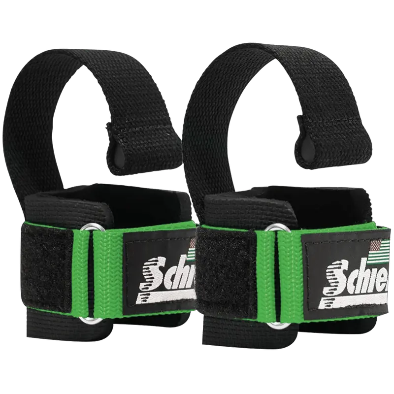 Power Lifting Straps with Dowel - Green