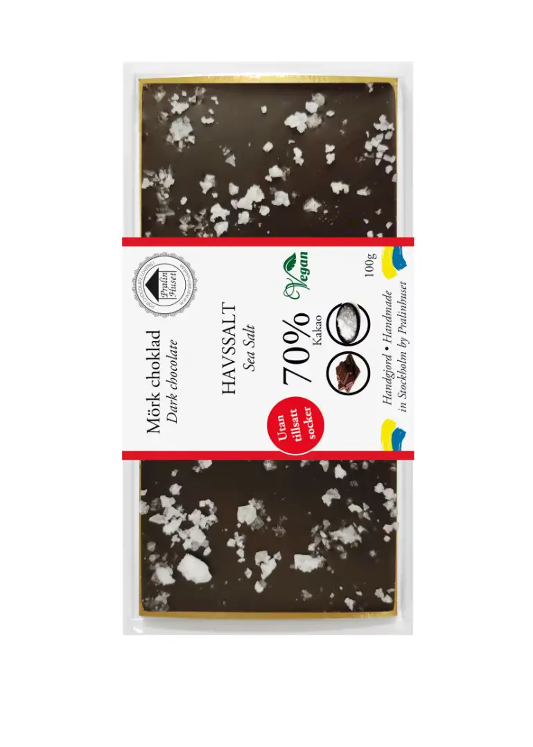 Pralinhuset Sockerfri Havssalt 70% 100g