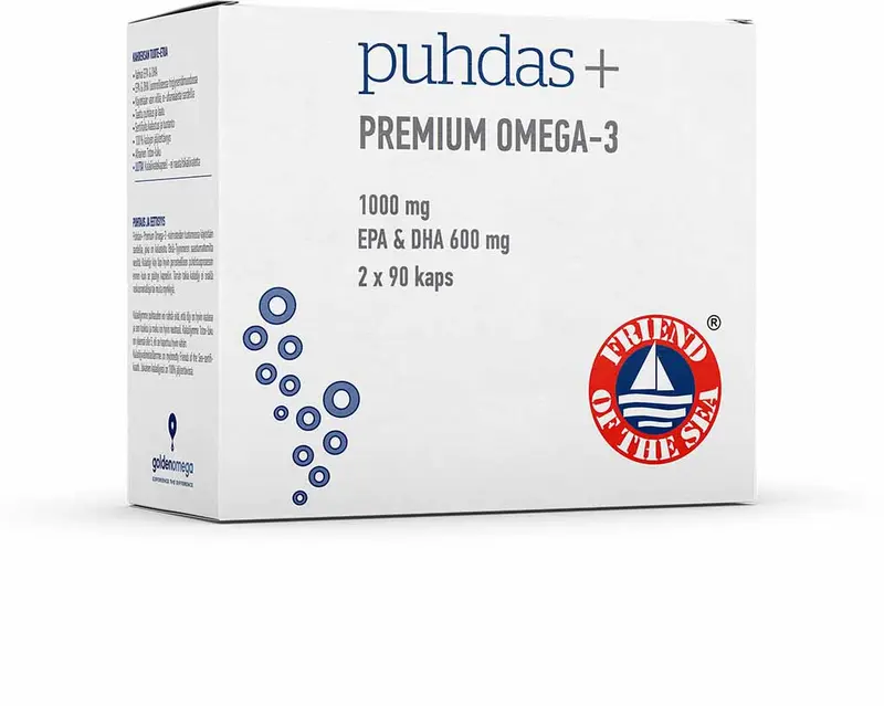Premium omega-3, 1.000 mg (180 kaps.)