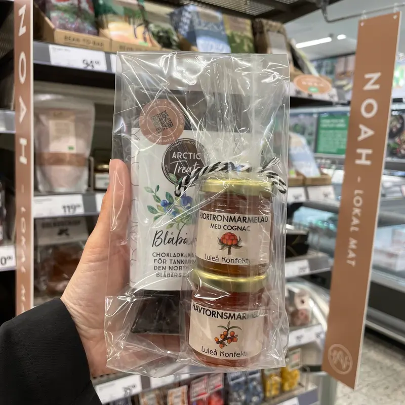 Presentförpackning choklad och marmelad