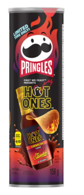 Pringles Hot Ones Los Calientes Barbacoa 156 g