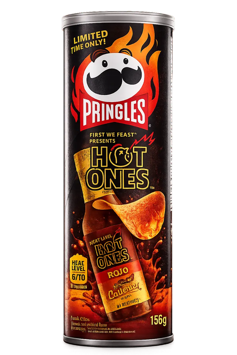 Pringles Hot Ones Los Calientes Rojo 156 g