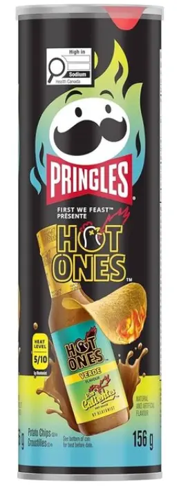 Pringles Hot Ones Los Calientes Verde 156 g