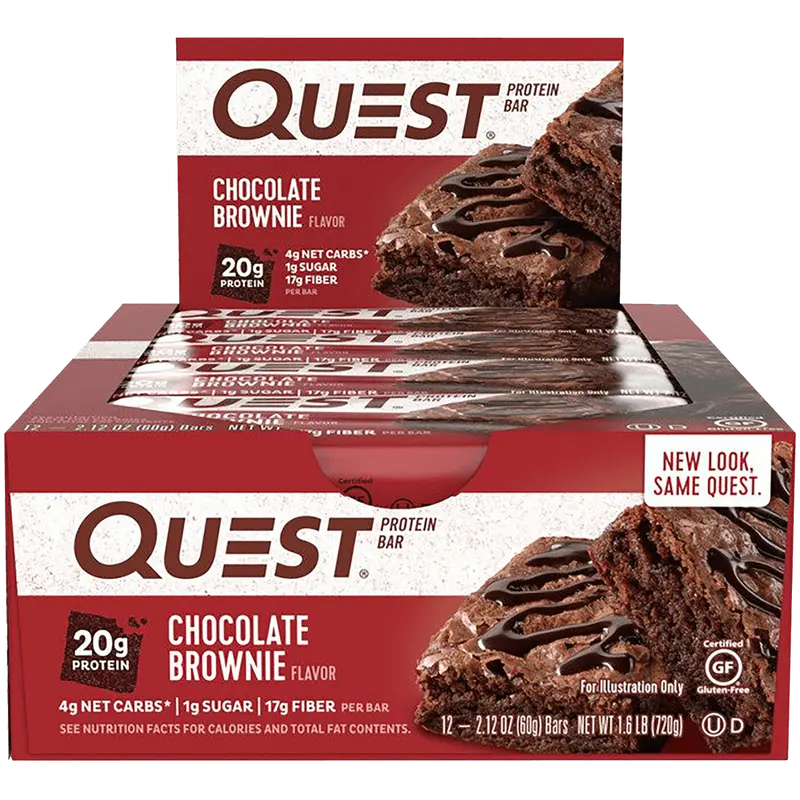 Quest Protein Bar Chocolate Brownie - 12x60g.