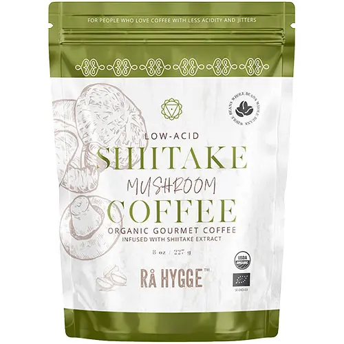 Rå Hygge Kaffe m. Shiitake Svampextrakt Ekologisk | Hela Bönor