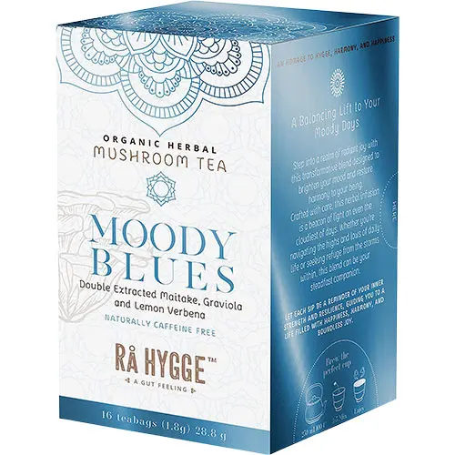 Rå Hygge Moody Blues - Maitake Herbal Tea Ekologisk | 16 påsar