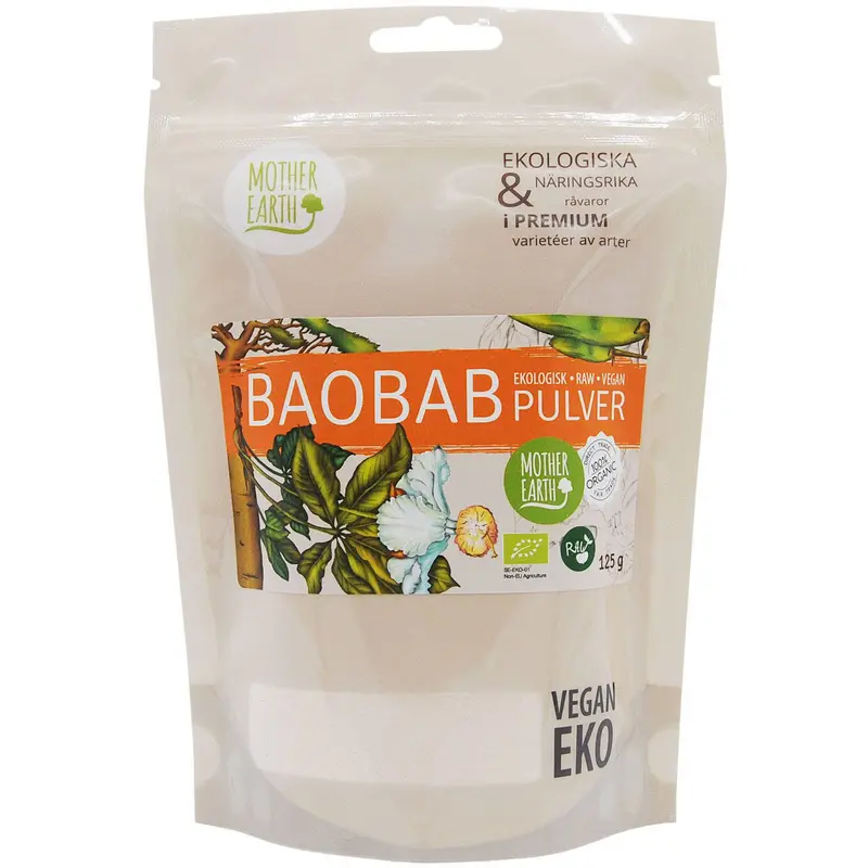 RAW Ekologiskt Baobabpulver 125 gram