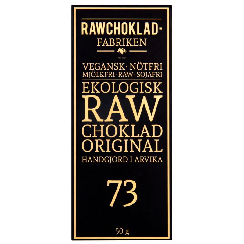 Rawchoklad Original 73%, 50G, Rawchokladfabriken
