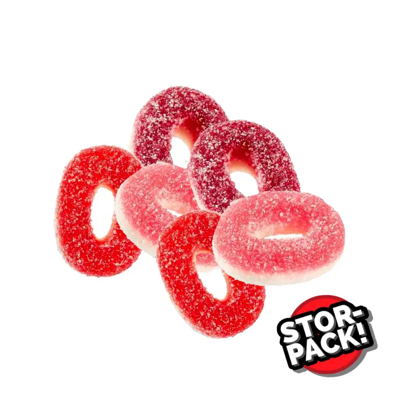 Red Fruit Minirings Storpack 1 kg