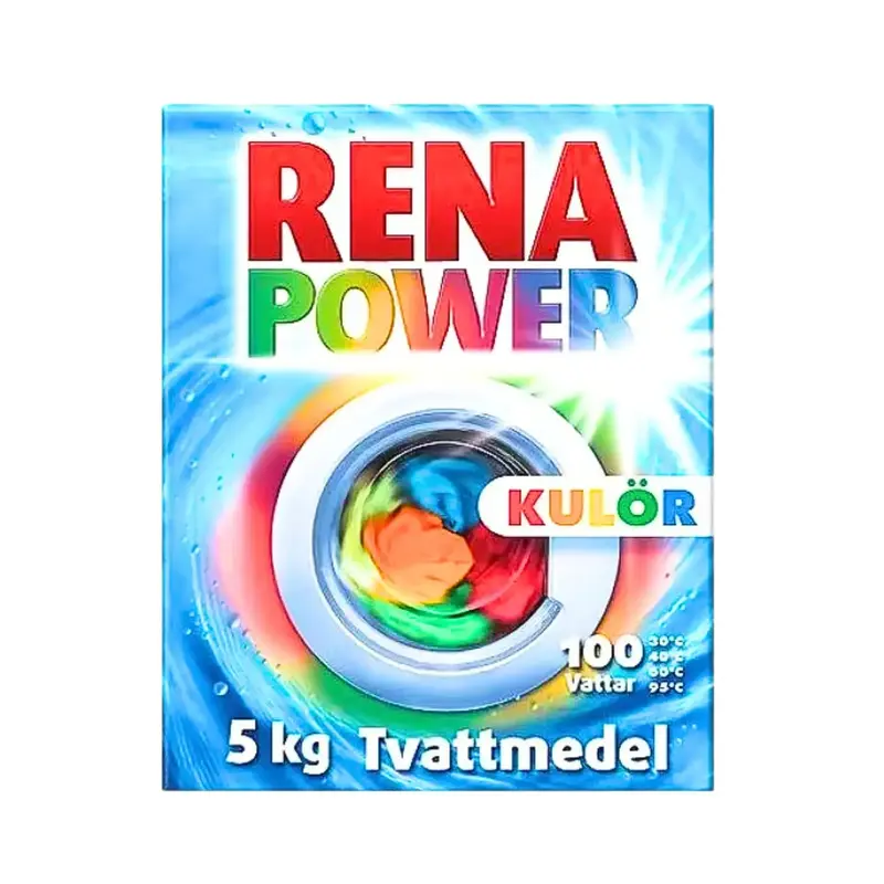 RenaPower Kulör Tvättmedel 5kg – Skonsam kraft för färgstarka kläder!