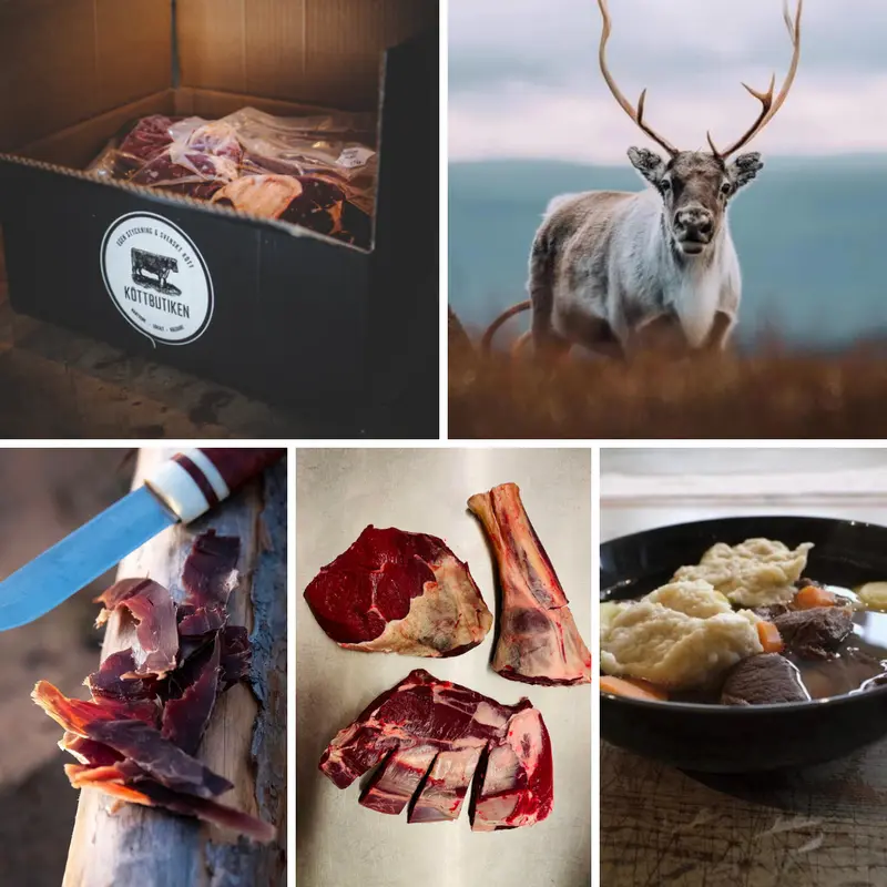 Renköttlåda ink renskav från Norrbotten