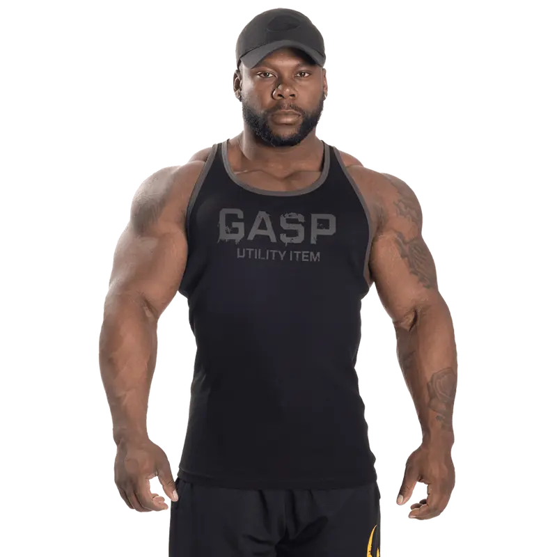 Ribbed T-back - Black