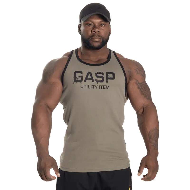 Ribbed T-back - Washed Green