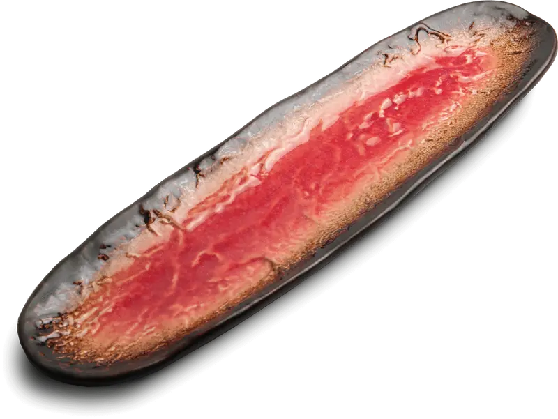 Röd Sushi fat avlång Yaketa 41 x 11,5 cm | H2 cm