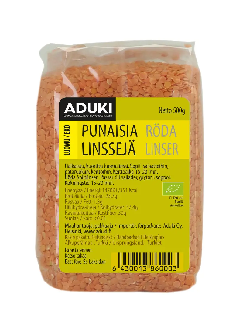 Röda linser, delade, 500 g
