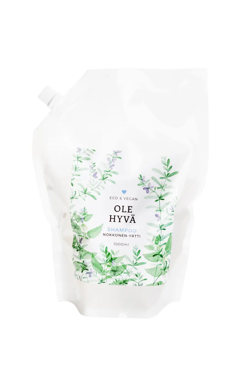 Schampo, nässla-ört, 1000 ml påfyllningspåse