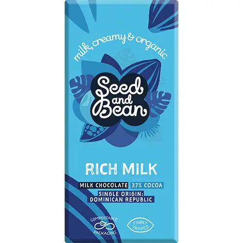 Seed & Bean Bean Mjölkchoklad 37% Ekologisk | 75 g