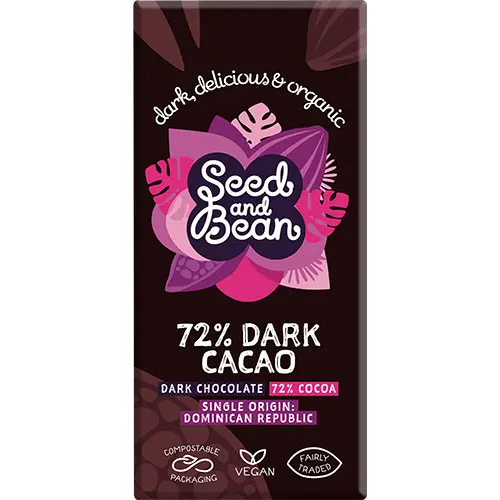 Seed & Bean Fine Dark Chocolate 58% Sicilian Hazelnut Eko | 75 g