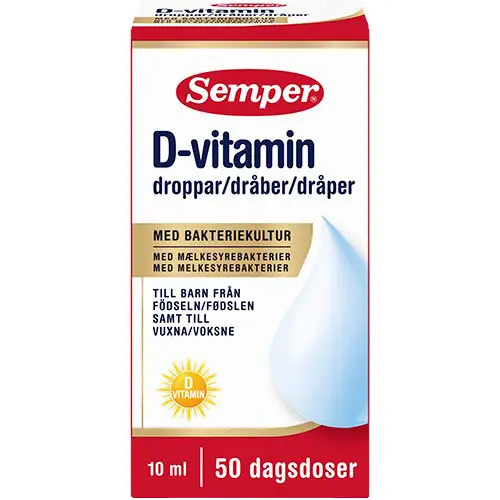 Semper BioGaia Droppar med D-vitamin og Mjölksyrabakterier til Barn | 10 ml