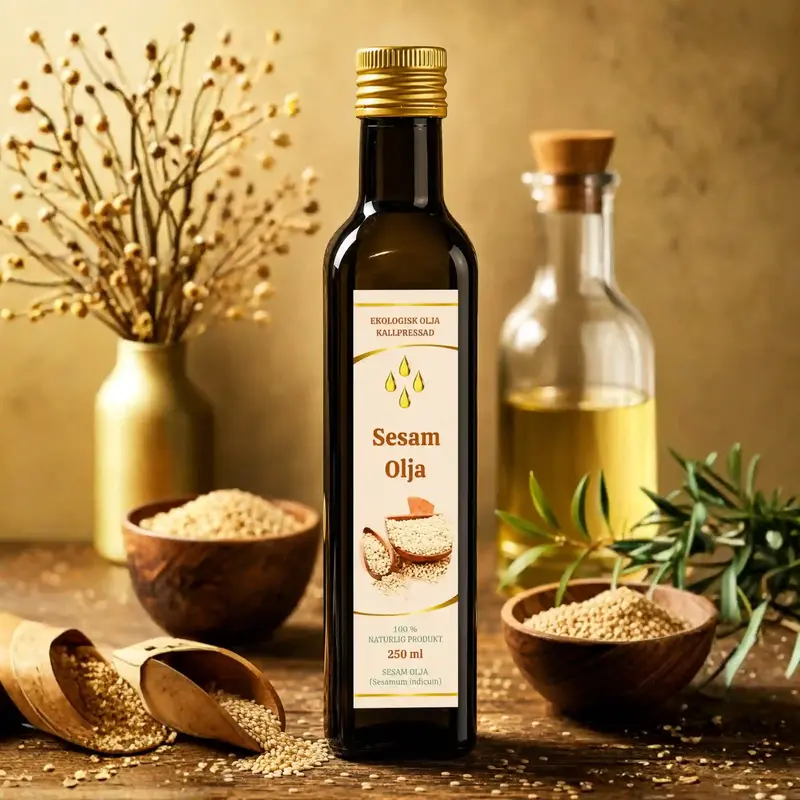 Shirdell Vit Sesamolja 250ml – Kallpressad Premiumolja med Mild Arom