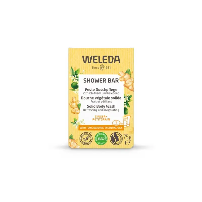 Shower Bar Ginger + Petitgrain, 75 g