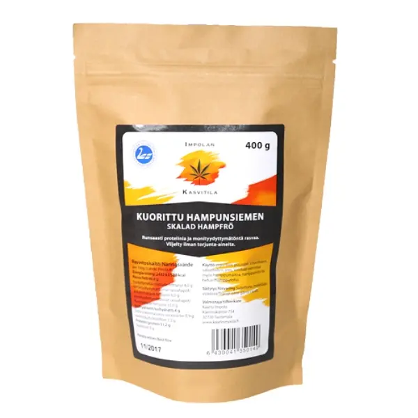 Skalad hampafrö, 300 g