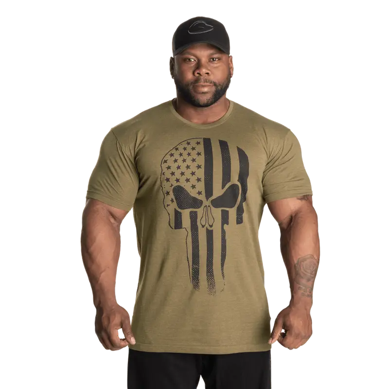 Skull Standard Tee - Army Green Melange