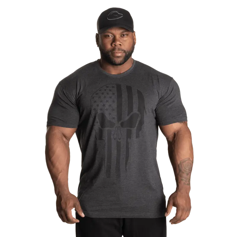 Skull Standard Tee - Dark Grey Melange