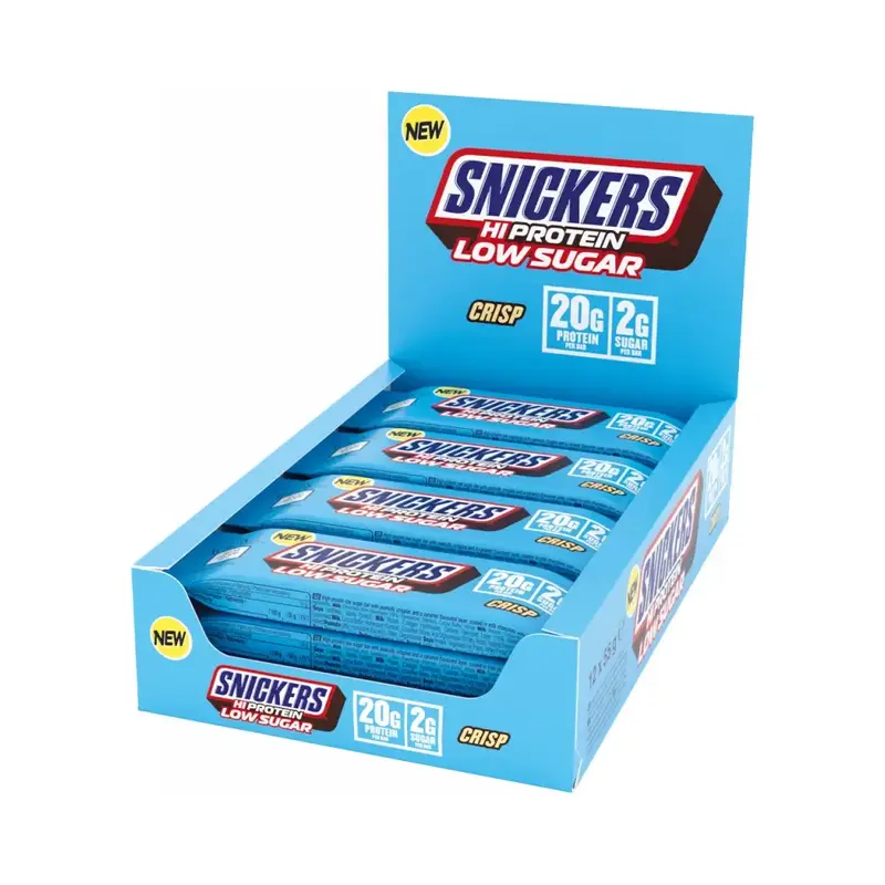 Snickers Hi-Protein Crisp Low Sugar Bar - 10x55g.