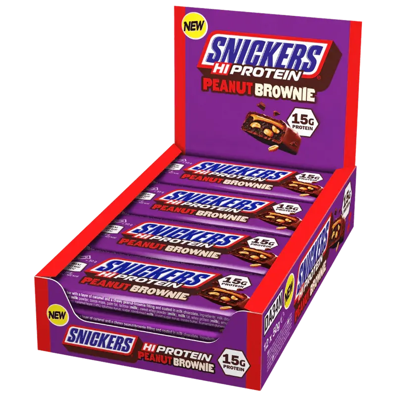 Snickers Hi-Protein Peanut Brownie - 10x50g.