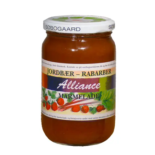 Søbogaard Jordgubbs/rabarbermarmelad Ekologisk | 400 g
