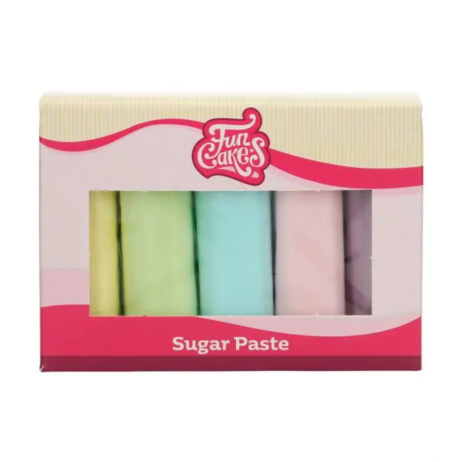 Sockerpasta set Pastell 5x100 g