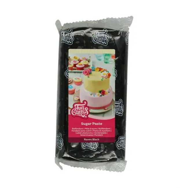 Sockerpasta Svart 1 kg FunCakes