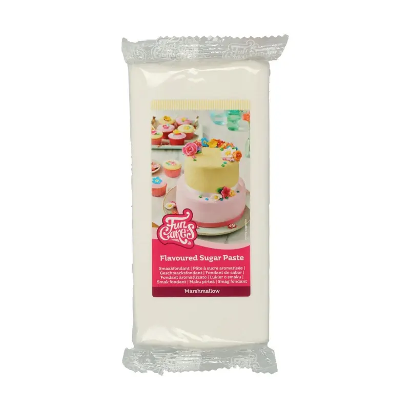 Sockerpasta Vit Marshmallow 1 kg FunCakes