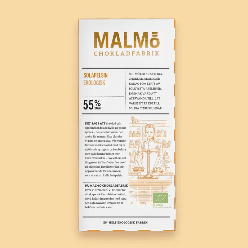 Solapelsin 55% - chokladkaka