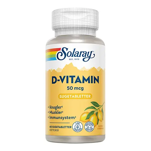 Solaray D-vitamin 50 Mcg | 60 tabletter