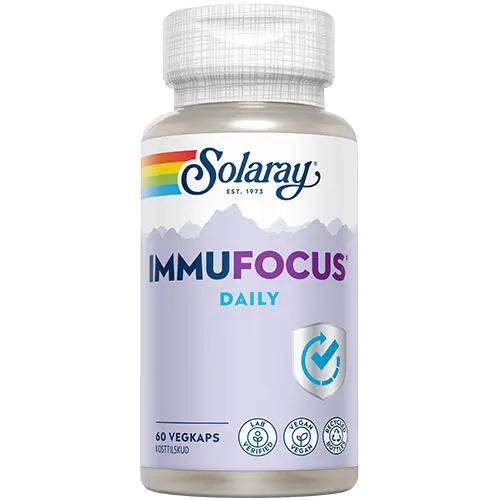 Solaray Immufocus Daily Vitamin C och vitamin D | 60 kapslar