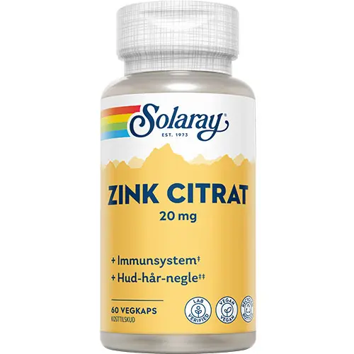 Solaray Zink Citrat | 60 kapslar