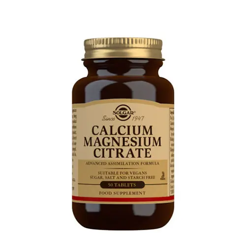 Solgar Calcium Magnesium Citrate | 50 tabletter