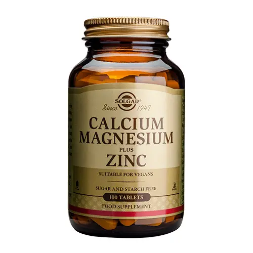 Solgar Calcium Magnesium + Zink | 100 tabletter