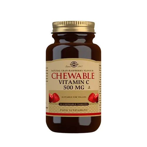 Solgar Vitamin C Tuggtablett Tranbär/Hallon Smak | 90 tabletter