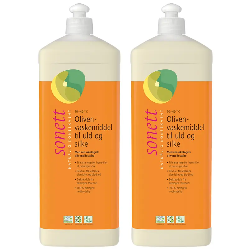 Sonett Oliv Tvättmedel Ull & Silke Lavendel | 2 x 1 Liter