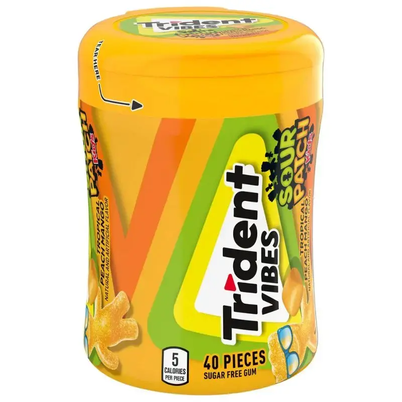 Sour Patch Kids Trident Vibes Tropical Peach Mango